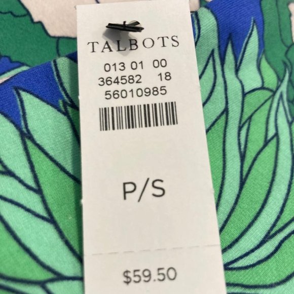 TALBOTS:  Scoop Neck Tee - graphic floral - Picture 3 of 4